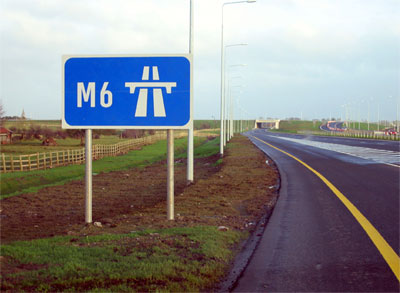 M6-Motorway M6 Motorway sign